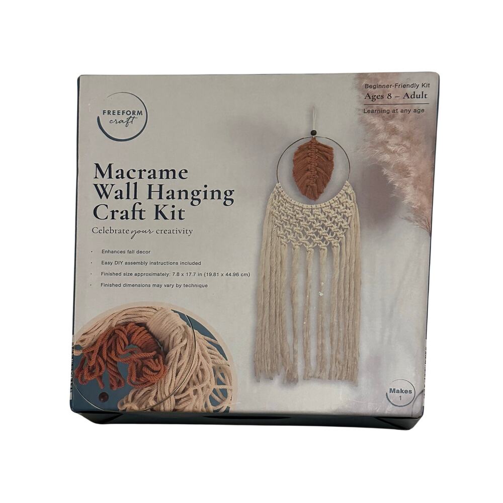NIB Macrame Wall Hanging Craft Kit DIY Boho Home Decor